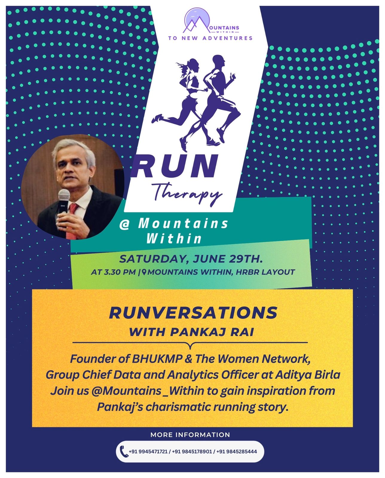 Run Therapy, Pankaj Rai, Mountains Within